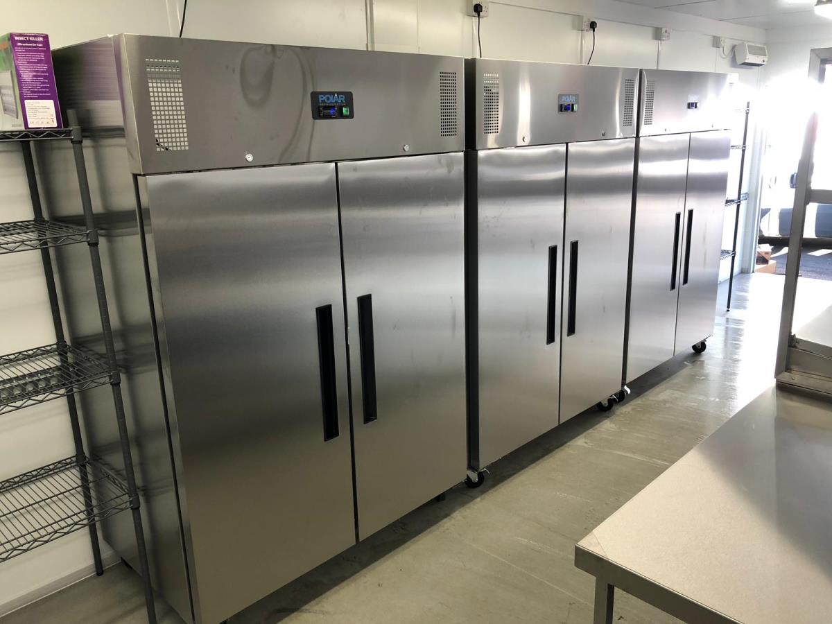 Food delivery kitchens can include significant refrigeration capacity and dry storage, including walk-in coldrooms if required.